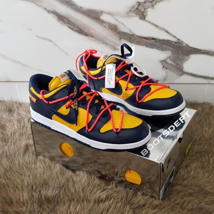 Nike Dunk Off-White / Off White Low - Michigan Blue Navy (Authentic)