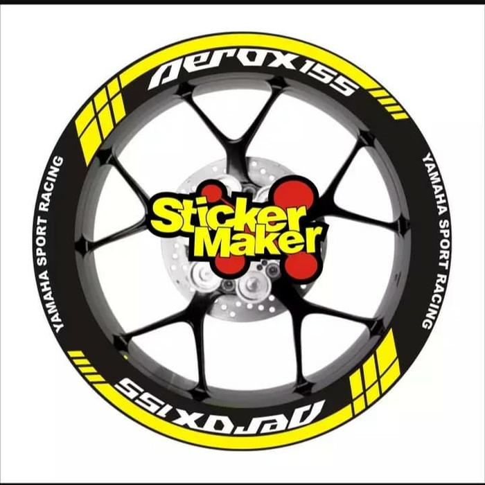 cutting sticker lis velg motor YAMAHA AEROX 155