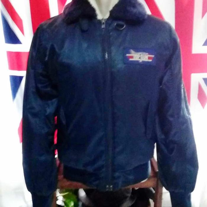 Jaket Bomber Navy Aviator TOP GUN Aviator Bomber Jacket