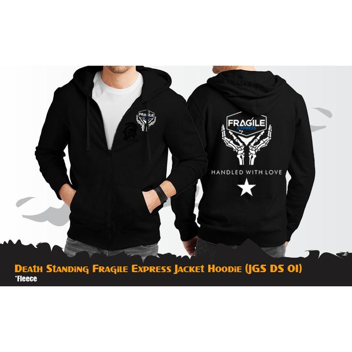 Jaket Game Death Stranding Fragile Express Black Hoodie JGS DS 01
