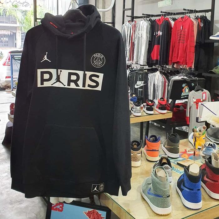 JORDAN x PSG JUMPMAN PULLOVER FLEECE • BLACK