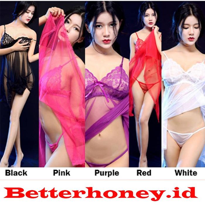 Cayman Baju Tidur Wanita Korea Fashion Lingerie Mini Sexy Lace