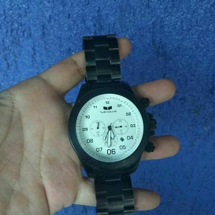 jam vestal zr 3 black / white chronograph