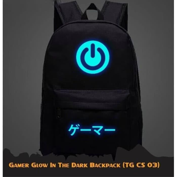 Tas Punggung Ransel Gamer Glow In The Dark Hitam Backpack TG CS 03