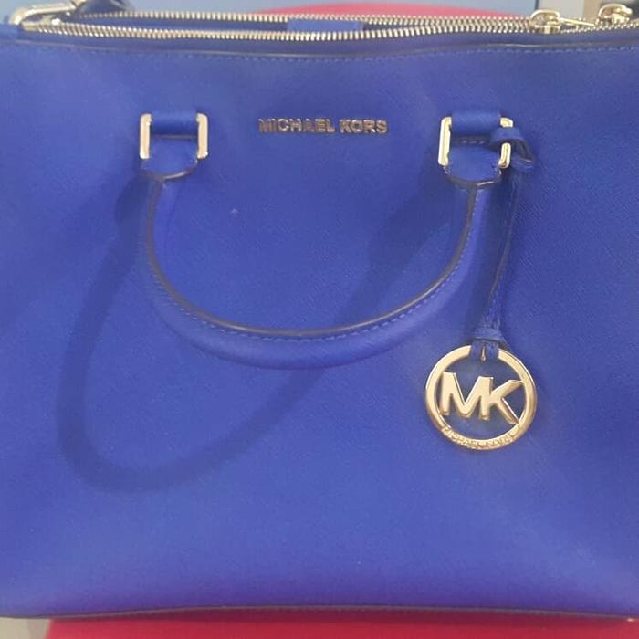 Tas Wanita Michael Kors Biru second preloved bekas