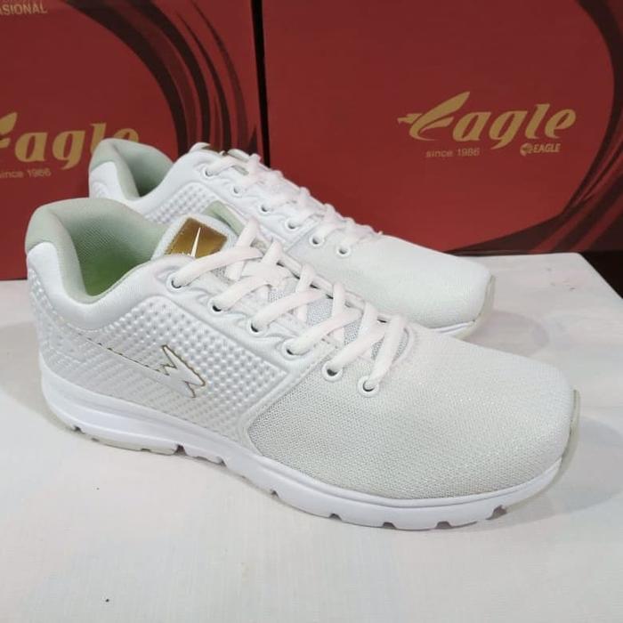 sepatu kets putih polos EAGLE hybrid original