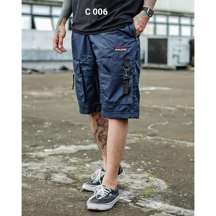 CELANA PENDEK PRIA PARASUT WATEPROOF - CELANA OUTDOOR CARGO KEREN