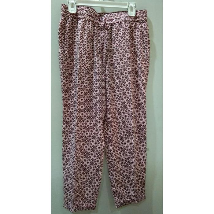 CELANA PANJANG WANITA J CREW ORIGINAL PRELOVED POLYESTR WRN MERAH SZ M