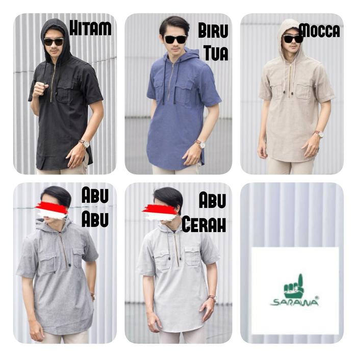 Gamis Sarawa Original Qurta Tuanku Oxford Denim Kurtah Tuanku Sarawa