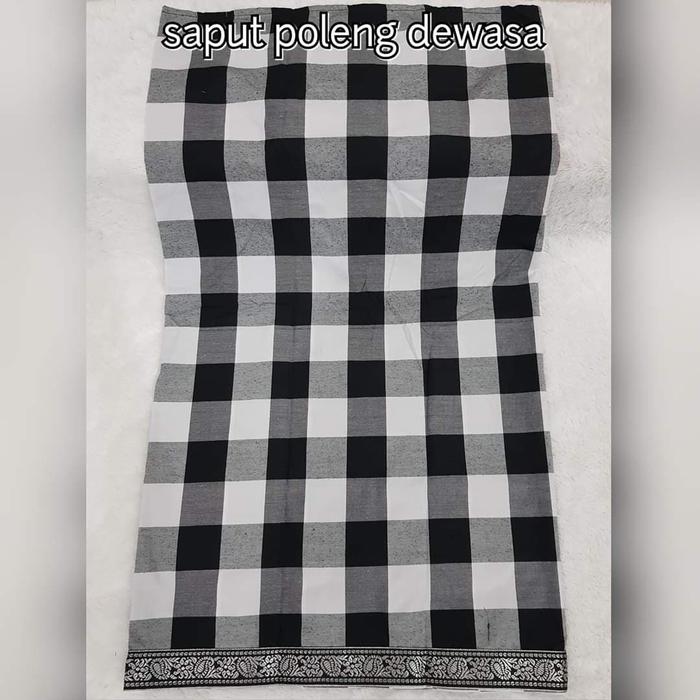 Pakaian adat bali pria saput poleng kotak catur