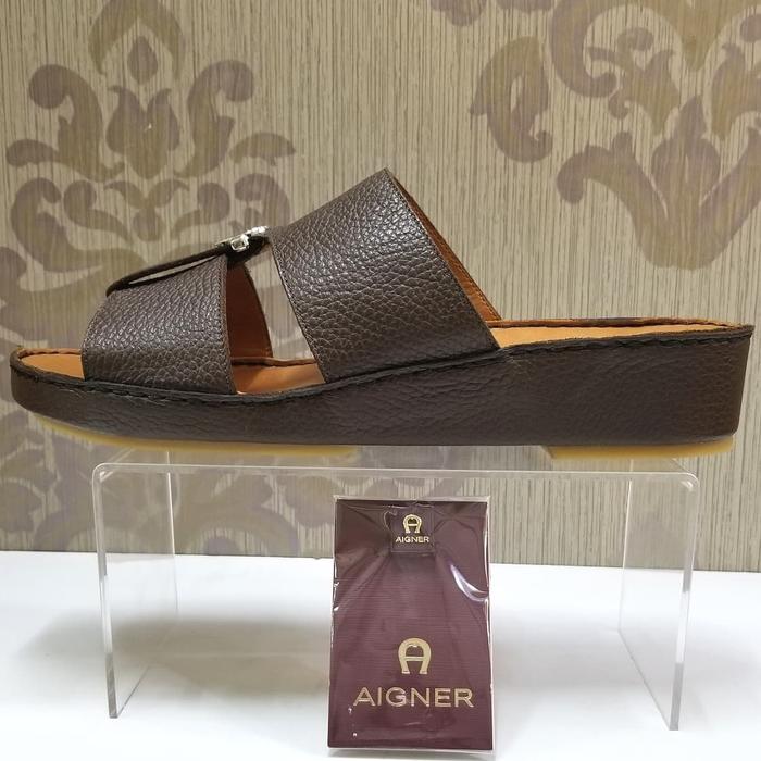 Aigner Original Men's Sandal Pria 115027.50.14.Brown size 42