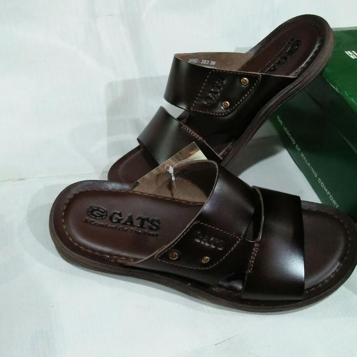 Sandal kulit pria Gats Hg 283 Original/Coklat kopi 39