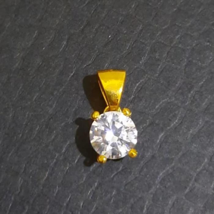 Liontin Emas asli model hati lempeng Kadar 875 Berat 1.1 gram