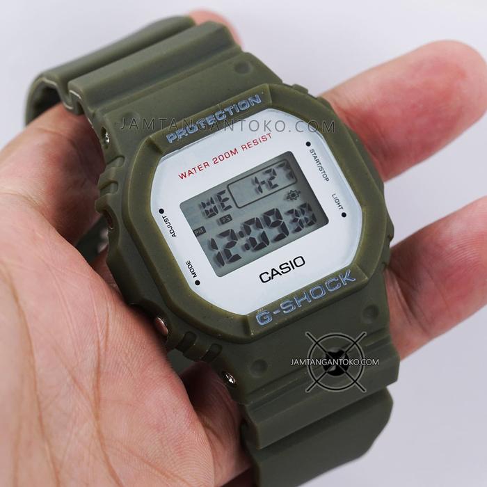 Jam Tangan G Shock DW-5600M-3 Hijau Olive Green Army DW5600 Ori BM