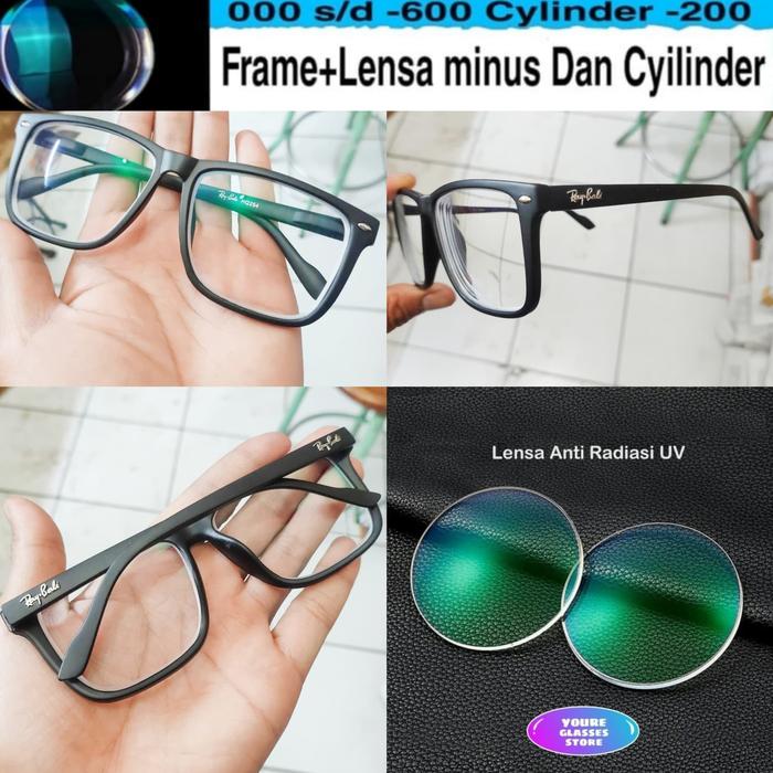 kacamata frame HQ254 rectangle kotak free lensa minus antiradiasi