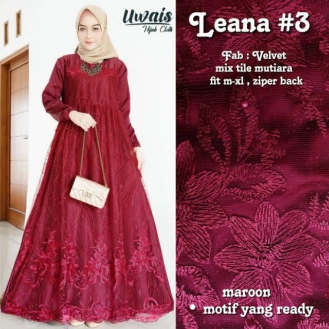 DRESS BROKAT/DRESS LEANA ORY BY UWAIS/BROKAT MIX VELVET