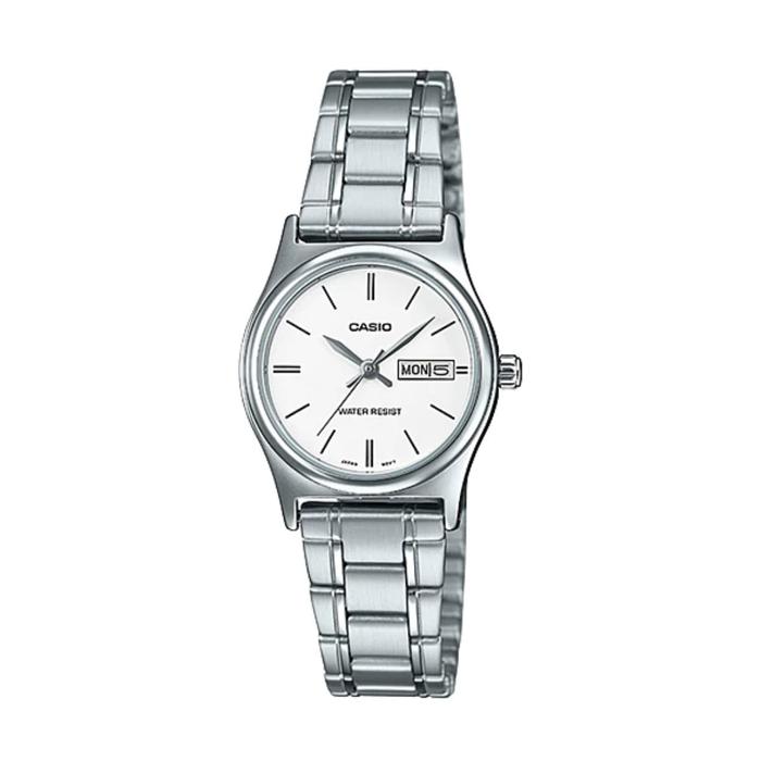 Casio Analog Jam Tangan Wanita Rantai Silver LTP-V006D-7B2 Original