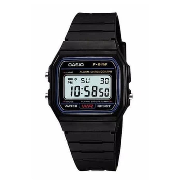 Casio Original Unisex F-91W-1DG Rubber Strap