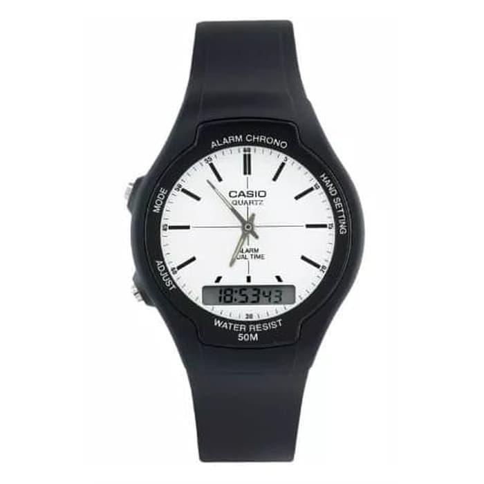 Casio Original Pria AW-90H-7EVDF Rubber Strap