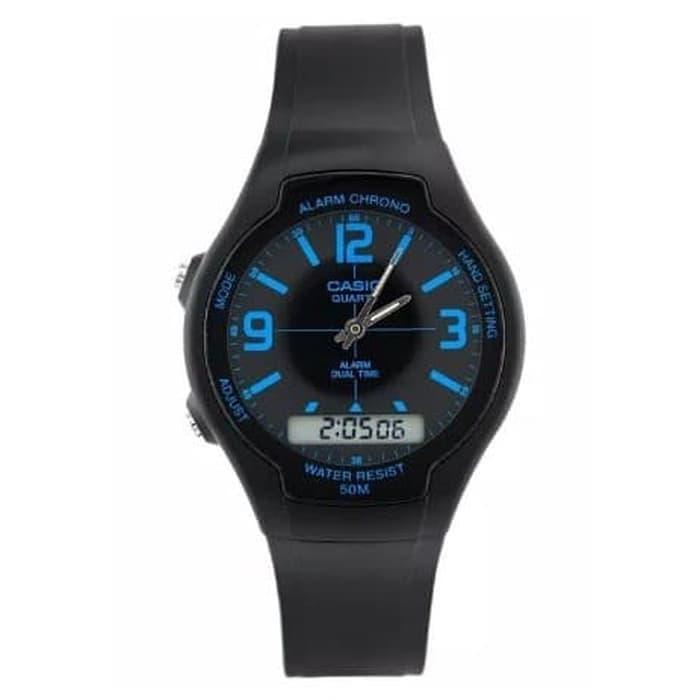 Casio Original Pria AW-90H-2BVDF Rubber Strap