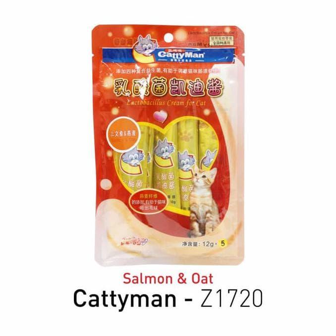 Palingmurah Cattyman Lactobacillus Cream Salmon&Oat - Snack Kucing