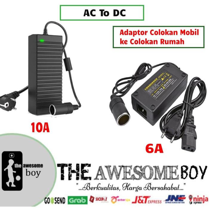 AC to DC Adapter Converter Pompa Ban Mobil ke Colokan Listrik Rumah