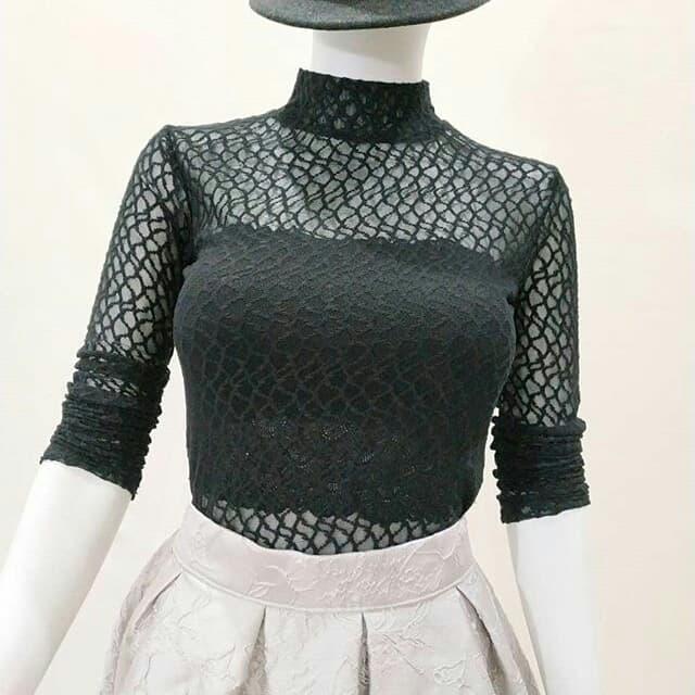 Blouse tile lace, atasan tile wanita