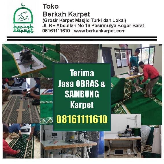 Jasa obras dan sambung karpet sajadah masjid musholla