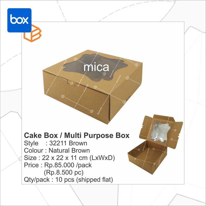 32211 Brown / Cakebox- Dus- Packaging- Kotak kue box