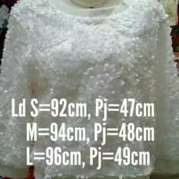 NEW...Blus Putih Import Pendek High Waist import sisa uk.M