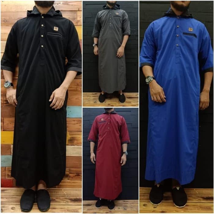 baju fashion hoddie jubah Gamis kepucong kupluk Al Amwa Cotton rethobe