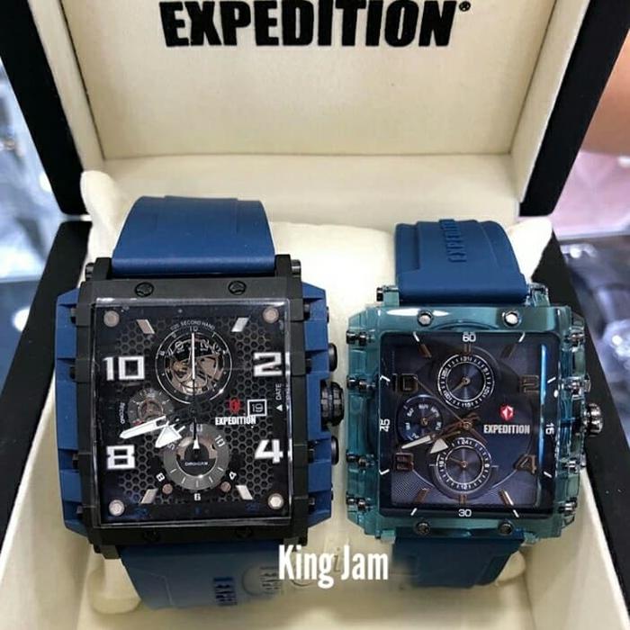 Jam Tangan Couple Expedition E 6757/ E 6808 Original Blue