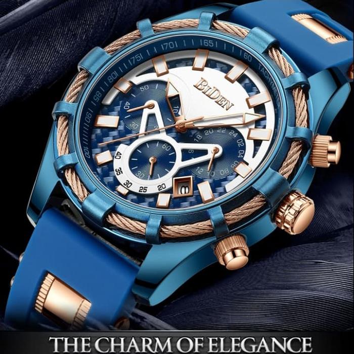 Jam tangan pria Biden Original 0117 Chrono