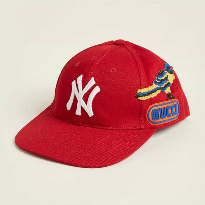 GUCCI Red NY Yankees Bird Baseball Cap