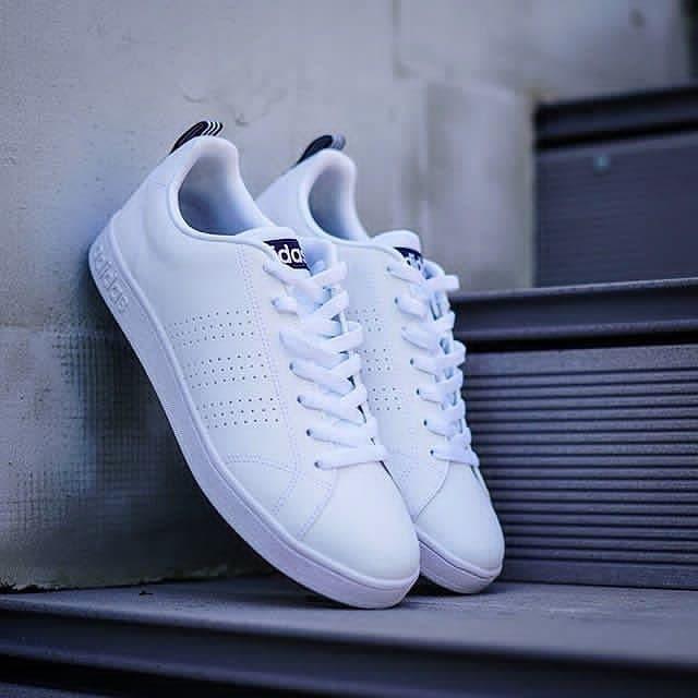 ADIDAS NEO ADVANTAGE CLEANS "WHITE/WHITE/BLACK" ORIGINAL BNWB