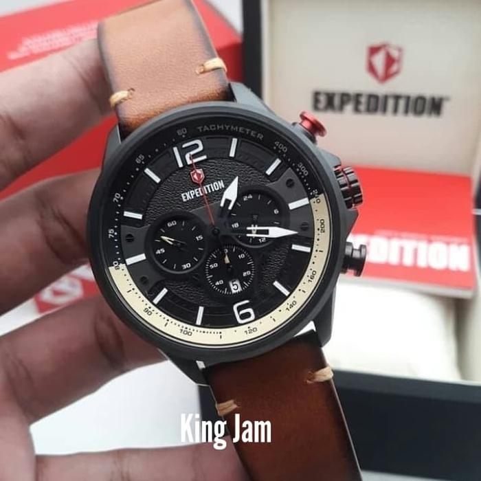 Jam Tangan Pria Expedition E6796/ E 6796 Original Brown