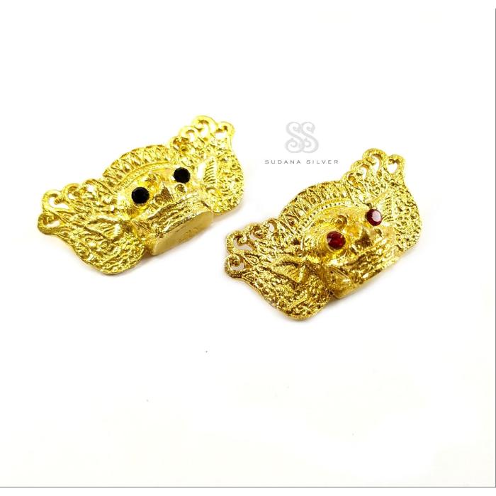 Bros Pin Barong Pria Bali Alpaka Gold