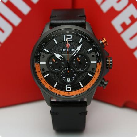 EXPEDITION E6769 / 6769 - JAM TANGAN PRIA ORIGINAL - ORANGE BLACK