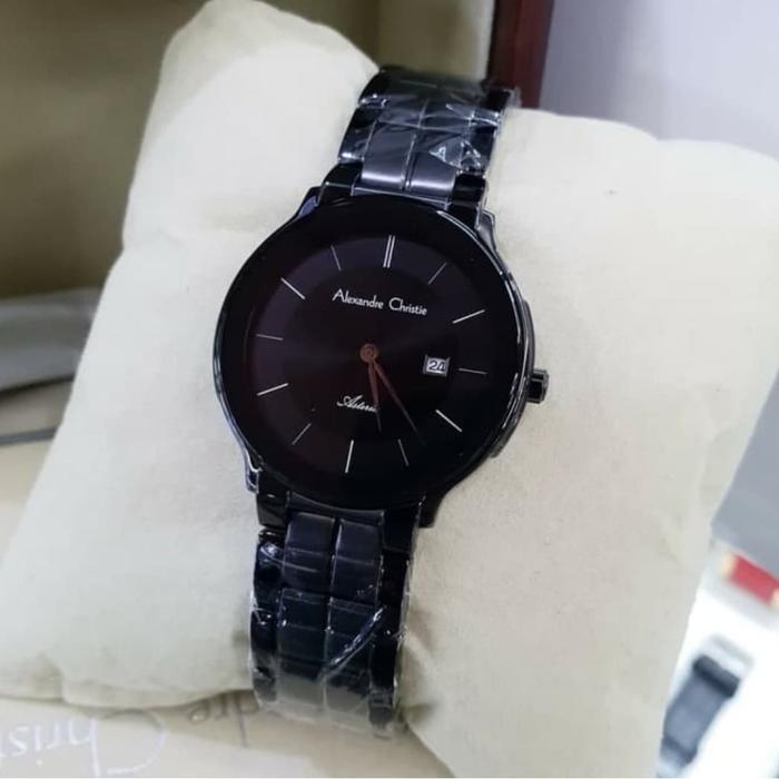 Jam Tangan Wanita Alexandre Christie AC 8615 Original - Full Black