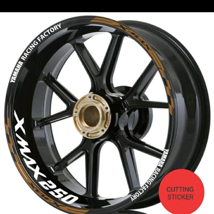 STICKER VELG XMAX CUTTING STICKER COKLAT