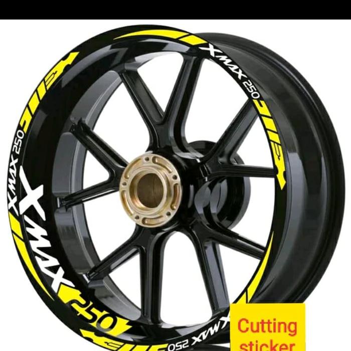 STICKER VELG XMAX CUTTING STICKER YELLOW 01