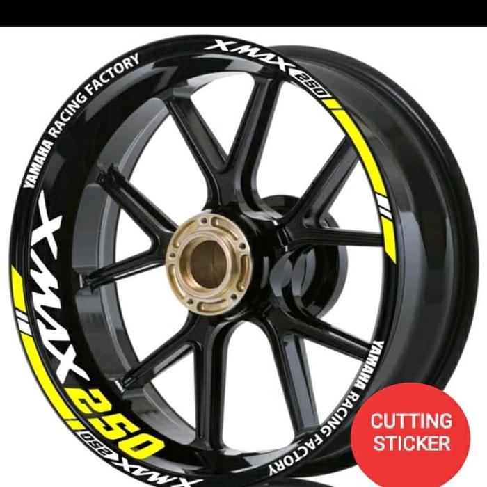 STICKER VELG XMAX CUTTING STICKER YELLOW 02