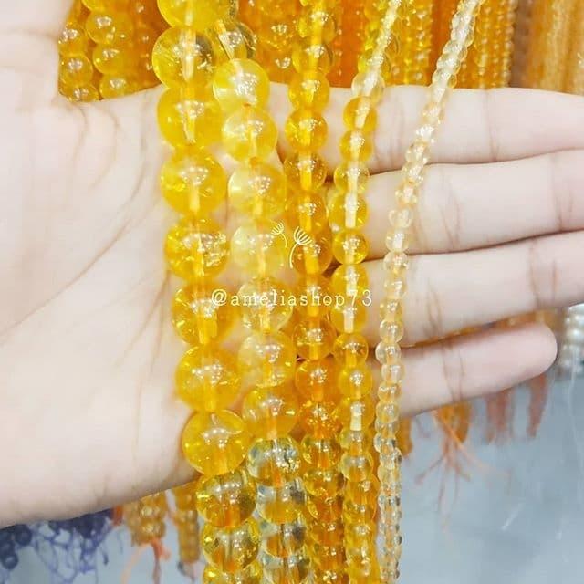 Bahan Batu Citrine 12mm