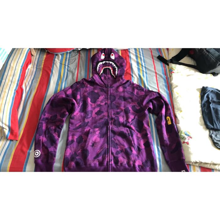 Hoodie jacket Baju BAPE A BATHING APE camo full zip size L Original