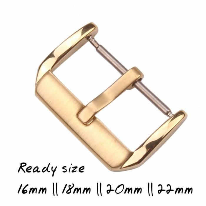Buckle strap jam 18mm stainless - Gold