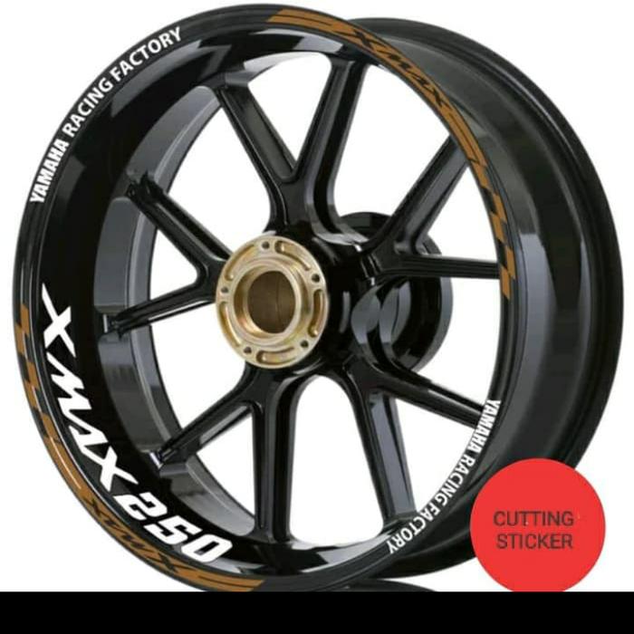 STICKER VELG XMAX CUTTING STICKER COKLAT