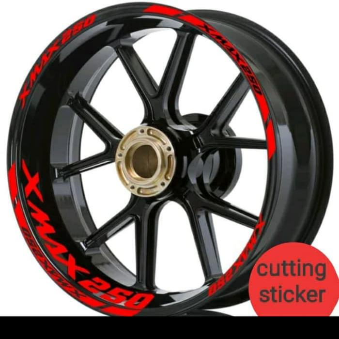STICKER VELG XMAX CUTTING STICKER RED