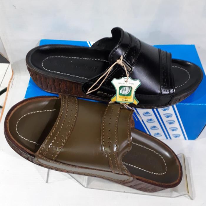 sandal kulit pria INDIAN original gesper polos 437