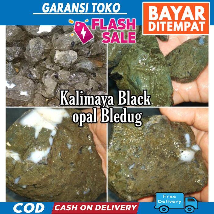 HABISKAN STOK Bahan Batu Black Opal Kalimaya Bledug Boulder MAJA