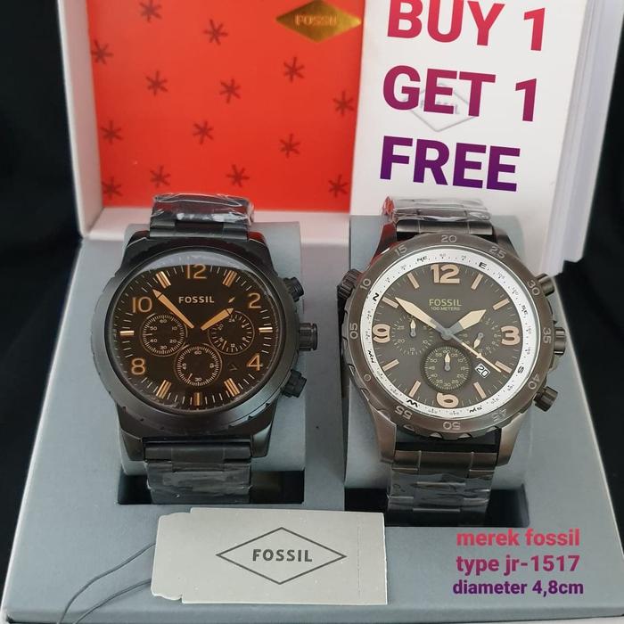 Promo !!! Jam Pria Fossil JR 1517 Buy 1 Free 1 Ori BM 48mm Fullset